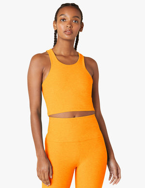 
            
                Load image into Gallery viewer, Spacedye Focus Cropped Tank-Mango Pop Heather
            
        